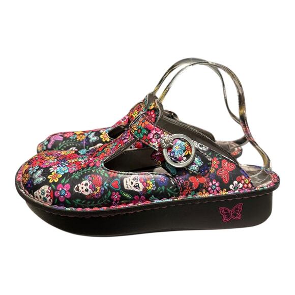 Alegria Women's Classic Loretta Leather Clog 8-8.5 M US Ofrenda Print Nursing - Picture 5 of 11